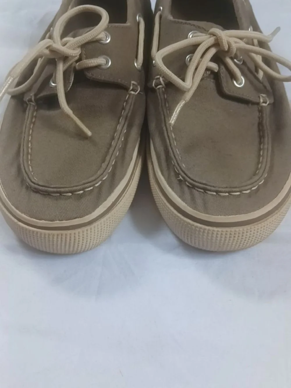 Men's Casual Canvas Boat Shoes in Taupe